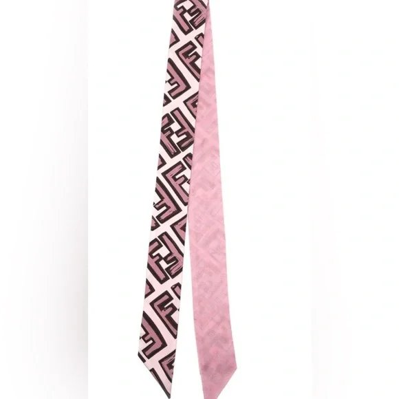 Fendi Pink Silk Bandeau/Twilly